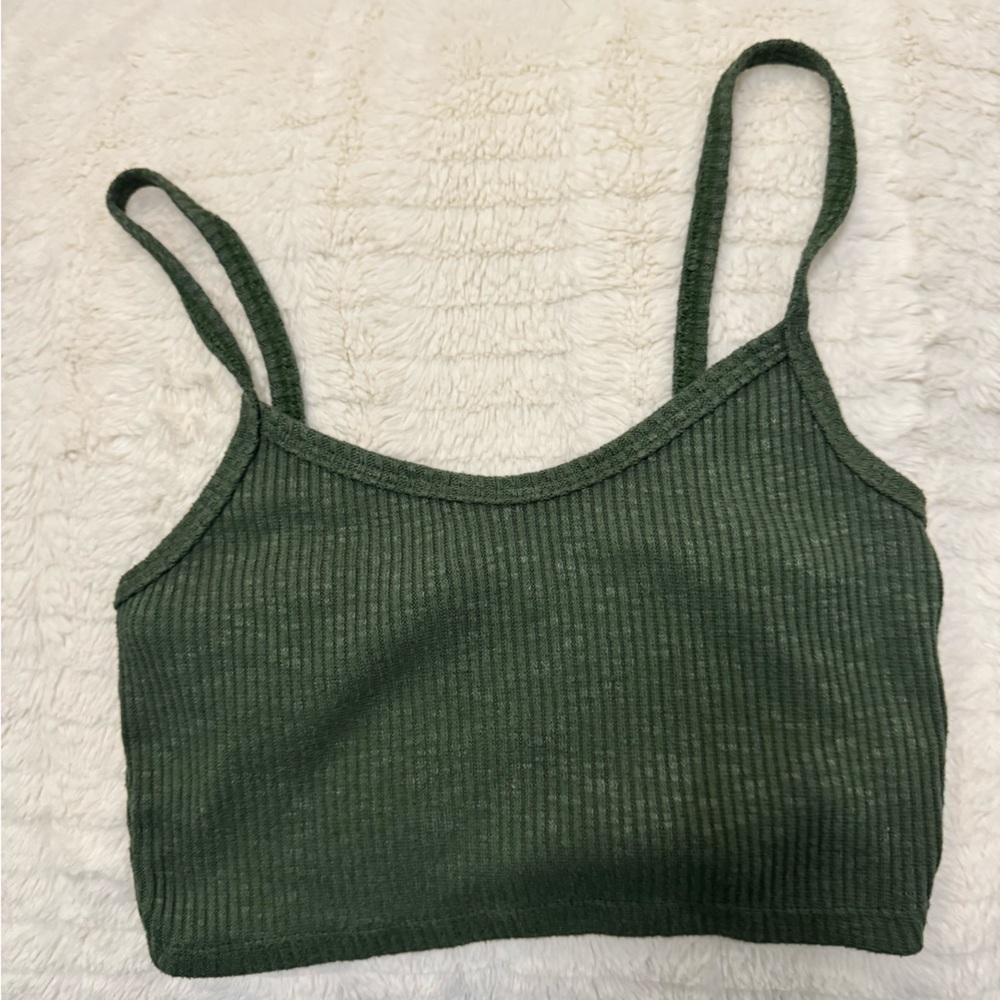 Olive Ribbed Knit Top - Picture 2 of 4